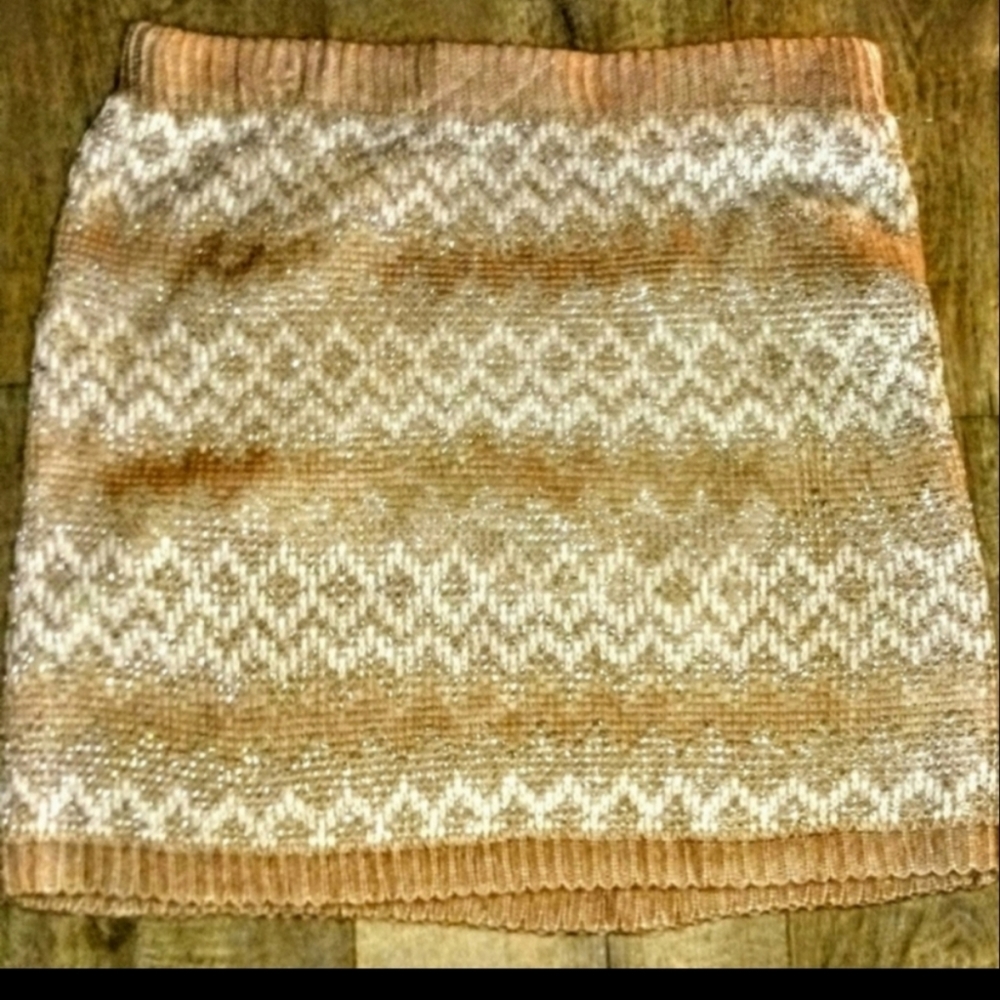 Maurices Skirt Size XL Metalic Chevron Knit NWT - Picture 6 of 12